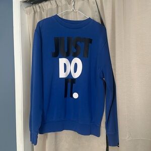 Blue Nike “Just Do It” sweater